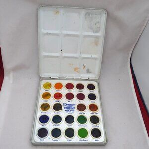 Vintage Grumbacher water color set pan art painting Set 30-25